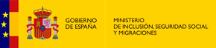 Escudo de España junto al Logo del Ministerio de Inclusión, Seguridad Social y Migraciones con enlace a su página web.